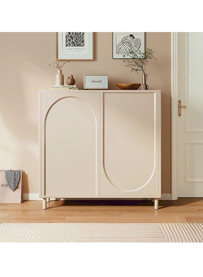 بيوينتي رفوف الأحذية ، رفوف الأحذية المستقلة ، مع الأبواب و حواجز قابلة للتعديل مدخل خزانة مغلقة رفوف تخزين الأحذية رفوف الأحذية الخشبية والأثاث المنزلي والمكتبي ( 80cm ) - Image 1