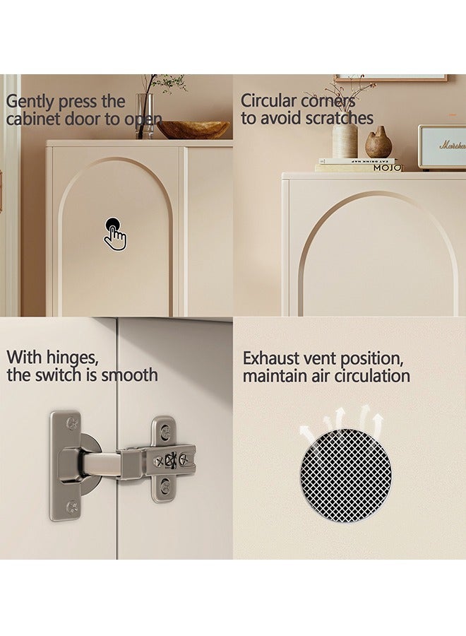 بيوينتي رفوف الأحذية ، رفوف الأحذية المستقلة ، مع الأبواب و حواجز قابلة للتعديل مدخل خزانة مغلقة رفوف تخزين الأحذية رفوف الأحذية الخشبية والأثاث المنزلي والمكتبي ( 80cm ) - Image 5