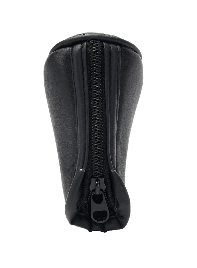 لوازم غطاء عصا الجير للسيارة - أسود - واقي مقبض وعصا جير داخلي بمقاس مناسب لمعظم السيارات، مع سحاب خلفي لسهولة التركيب، وتصميم جلدي مبطن ناعم يمنح مظهرًا أنيقًا واستخدامًا مريحًا للسيارات، الشاحنات والـSUV. - Image 3