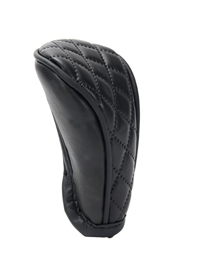 لوازم غطاء عصا الجير للسيارة - أسود - واقي مقبض وعصا جير داخلي بمقاس مناسب لمعظم السيارات، مع سحاب خلفي لسهولة التركيب، وتصميم جلدي مبطن ناعم يمنح مظهرًا أنيقًا واستخدامًا مريحًا للسيارات، الشاحنات والـSUV. - Image 1