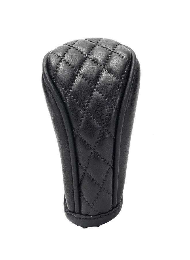 لوازم غطاء عصا الجير للسيارة - أسود - واقي مقبض وعصا جير داخلي بمقاس مناسب لمعظم السيارات، مع سحاب خلفي لسهولة التركيب، وتصميم جلدي مبطن ناعم يمنح مظهرًا أنيقًا واستخدامًا مريحًا للسيارات، الشاحنات والـSUV. - Image 2