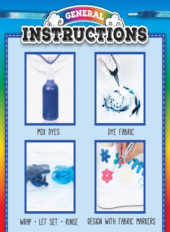 توليب مجموعة تزيين الأحذية من توليب، أحذية أنيقة سهلة الصنع، تتضمن زجاجات صبغ التعادل، أقلام تحديد القماش، فكرة هدية ممتعة، مفضلة للحفلات الحرفية، لوحة ألوان قوس قزح - Image 3