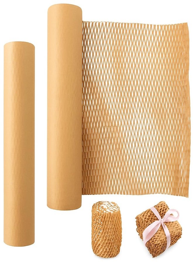 JPPL Honeycomb Paper Roll 390mm x 10 Meters Expands to 16 Meters Brown Eco-Friendly Cushioning Wrap Plastic-Free Alternative for Packing Fragile Items 20 Parcel Packs Durable Protective Packaging - Image 1