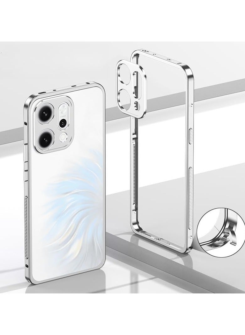 General Case Compatible OPPO Reno 14 Pro 5G with Lens Cap, Rugged PC Frame Case OPPO Reno 14 Pro Ultra Slim Lightweight Shockproof Case 
