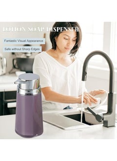 Happy Home Acrylic Soap Dispenser Pump for Bathroom 320ml - (Purple)  - Image 2