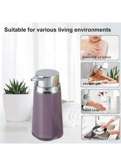 Happy Home Acrylic Soap Dispenser Pump for Bathroom 320ml - (Purple)  - Image 4