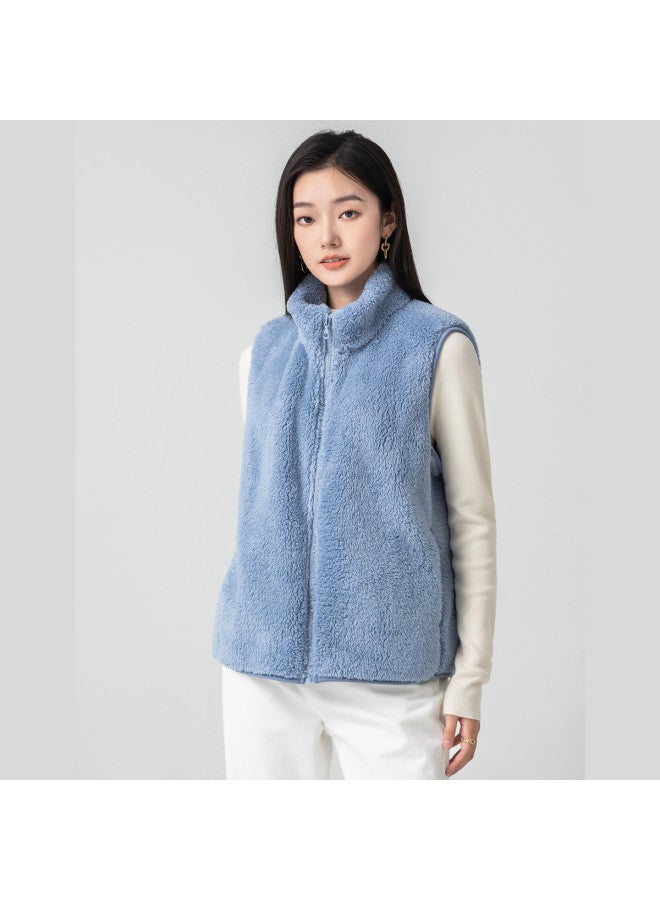 Flying in the snow Women's Autumn/winter Fashion Vest, Soft Touch, Casual Series, Home Wear, Warm, Zippered Style - Image 2