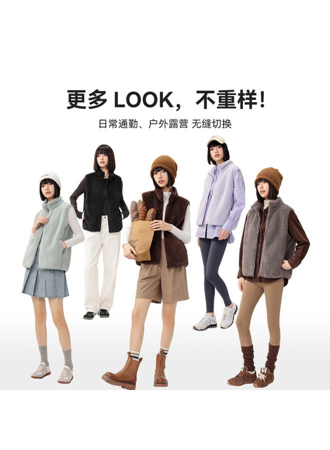 Flying in the snow Women's Autumn/winter Fashion Vest, Soft Touch, Casual Series, Home Wear, Warm, Zippered Style - Image 5