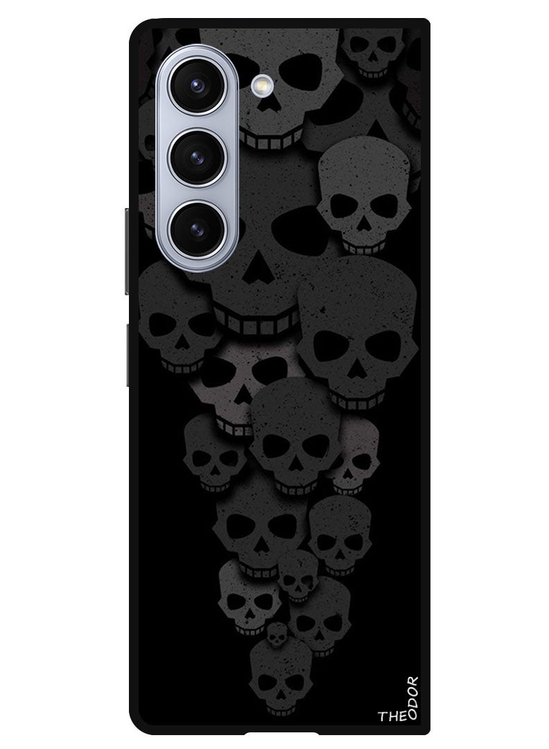 Theodor Protective Case Anti Scratch Shock Proof Bumper Cover For Samsung Galaxy Z Fold 6 Skulls Minimalism iPhone Wallpaper - Image 1