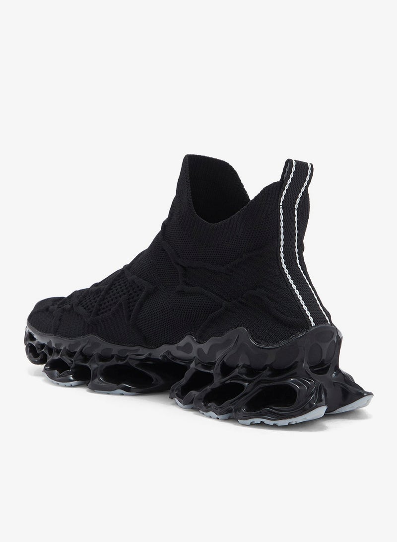 Seventy Five Elevated Flex Outsole Knitted Pull On Sneakers - Image 3