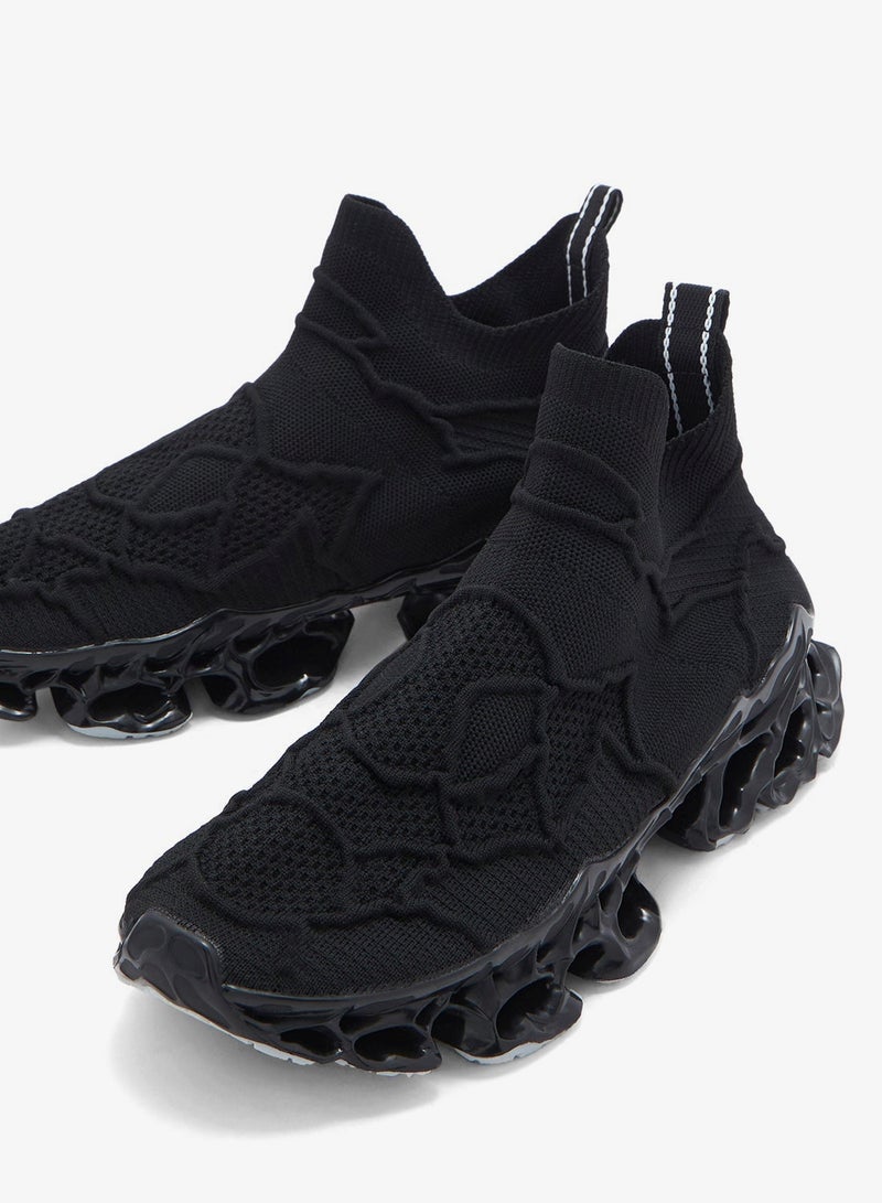 Seventy Five Elevated Flex Outsole Knitted Pull On Sneakers - Image 4