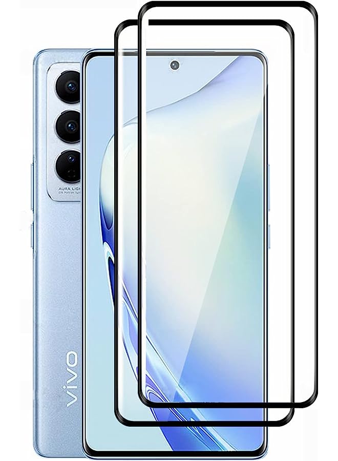 vesus Pack] Zmone Tempered Glass For Vivo V27 5G / V27 Pro 5G Screen Protector,9H Hardness High Definition Full Covered Curved Clear Scratch Resistant Bubble Free Anti-Fingerprints