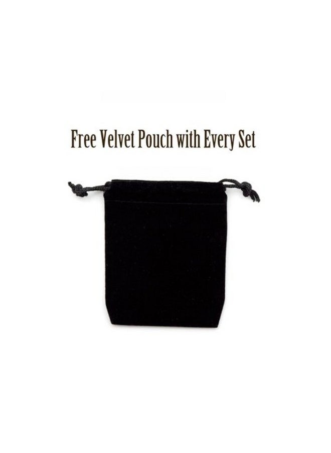 Wiz Dice 7 Die Polyhedral Dice Set - Smoke (Black Pearl) with Velvet Pouch by Wiz Dice  - Image 4