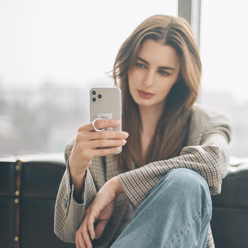 iRing حامل الهاتف iRing الأصلي، صنع في كوريا، حامل حلقة الهاتف، قاعدة قبضة الهاتف المحمول، متوافق مع آيفون، جالاكسي، وغيرها من الهواتف الذكية. (أسود مطفي) - Image 5