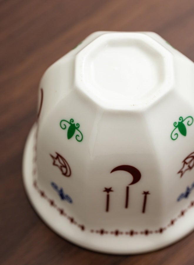 Vintage Star-Moon Pattern Ceramic Cup - 250ML Capacity, Multi-Purpose Mug for Coffee, Tea & Water, Artistic Decorative Cup for Home & Office - Image 4