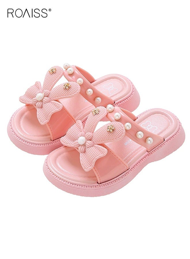 roaiss Girls Summer Sandals, Comfort Slippers with Non-slip Sole, Breathable Lightweight Slides with Adorable Design, Casual Beach Shoes for Girls, Suitable for Indoor and Outdoor Wear - Image 1