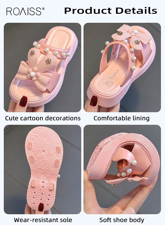 roaiss Girls Summer Sandals, Comfort Slippers with Non-slip Sole, Breathable Lightweight Slides with Adorable Design, Casual Beach Shoes for Girls, Suitable for Indoor and Outdoor Wear - Image 4