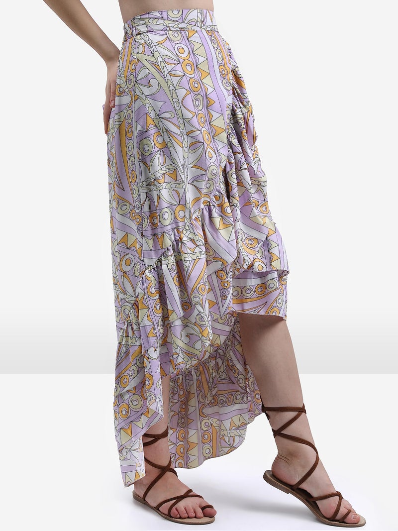 KETCH Women Western Casual FIT Co-Ord Set(KHCE000060_Lavender_S) - Image 3