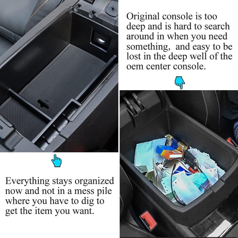 Vesul Armrest Secondary Storage Box Glove Pallet Center Console Tray Fits on Chevrolet Equinox 2018 2019 - Image 4