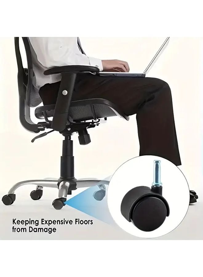 4pcs Heavy Duty 1.5 Inch Metal Casters with 360 Swivel Locking Mechanism - Image 3