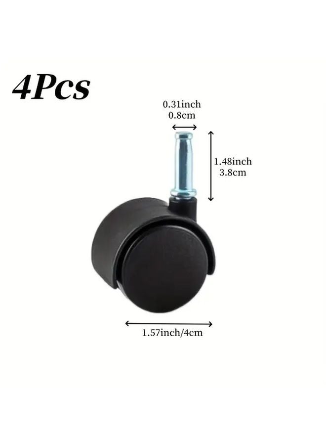 4pcs Heavy Duty 1.5 Inch Metal Casters with 360 Swivel Locking Mechanism - Image 4