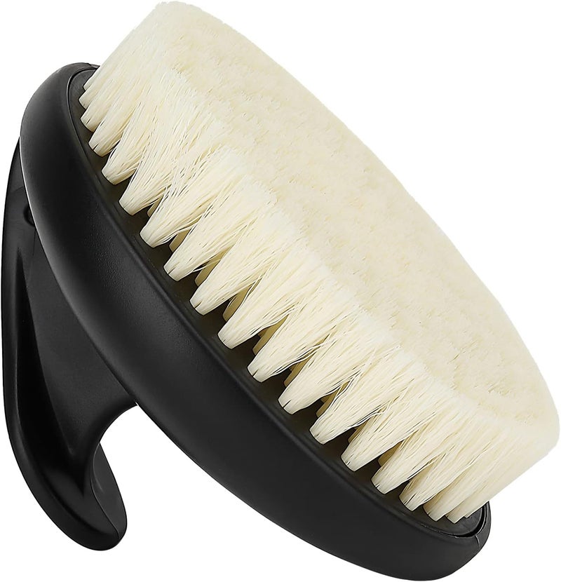 Dry Brushing Body Exfoliating Brush, Anti Slip Body Scrubber for Shower, Never Mold Shower Body Cleaning Brush for Deep Cleansing & Soften Skin, Improve Circulation (Black)