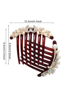 2Pcs 7 Teeth Hair Side Combs Pearl Crystal Rhinestone Floral Twist Combs Rhinestone Flower Hairpin Decorative Hair Combs Accessories For Women (2 Style) - pzsku/Z82AD1F548A1663CDFDFCZ/45/_/1696663400/930a7db4-b868-4385-817e-2b582556c29a