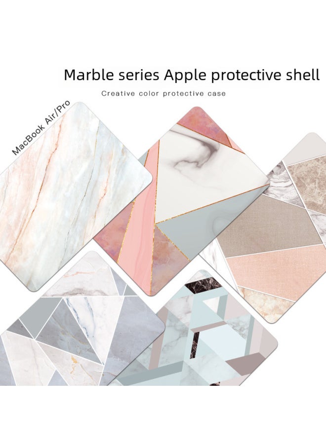 Generic - For Macbook Protective Case Case Pro Marble Apple Laptop Air Computer Case Mac Accessories Matte-Color:KZ-416 Colorful Stone Pattern-Orange-Applicable Model:15pro With Touch Bar(A1707/A1990) - Image 1