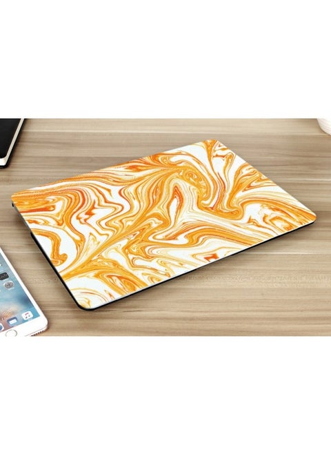 For Macbook Protective Case Case Pro Marble Apple Laptop Air Computer Case Mac Accessories Matte-Color:KZ-416 Colorful Stone Pattern-Orange-Applicable Model:15pro With Touch Bar(A1707/A1990)