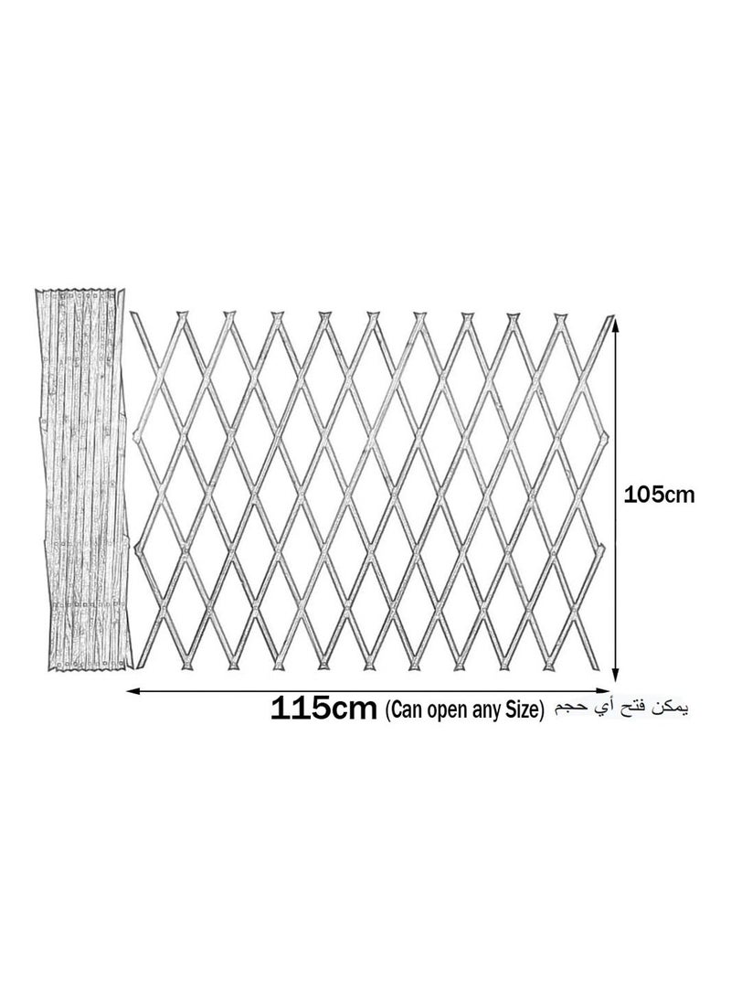 LINGWEI - LINGWEI 4 Pieces Portable Wooden Lattice Wall Fence Panel - Image 1