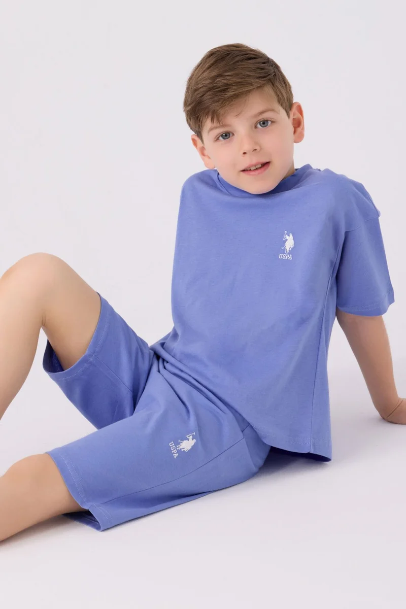 U.S. Polo Assn. Boys Lavender Bermuda Set