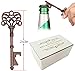 WODEGIFT 100 PCS Wedding Favors Party Favors Key Bottle OpenerVintage Skeleton Key Bottle Openers with Escort Tag Cards and Key ChainsRed Copper - Image 3