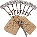 WODEGIFT 100 PCS Wedding Favors Party Favors Key Bottle OpenerVintage Skeleton Key Bottle Openers with Escort Tag Cards and Key ChainsRed Copper - Image 2