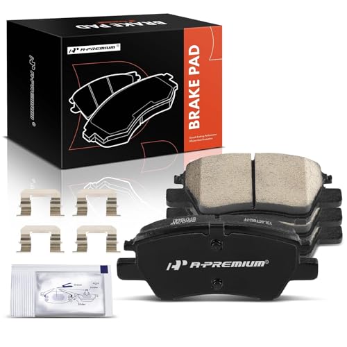 A-Premium Front Ceramic Disc Brake Pads Set Compatible with Chevrolet Cruze 2016-2019, Volt 2016-2019, Bolt EV 2017-2021, 4 Pcs - Image 1