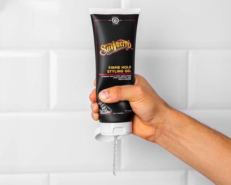 Suavecito Firme (Strong) Hold Styling Gel 8 oz -Original Scent, High Shine - Alcohol Free - Won't Dry or Flake, Lasts All Day, Works On All Hair Types And Textures - Image 2