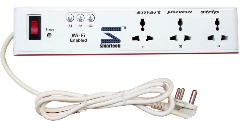 smarteefi Smarteefi WiFi Smart Power Extension 3 socket smart plugs Guaranteed Schedules works without internet also manual switch for individual socket Compatible with AlexaGoogle Home 1Year Warranty V3  - Image 1