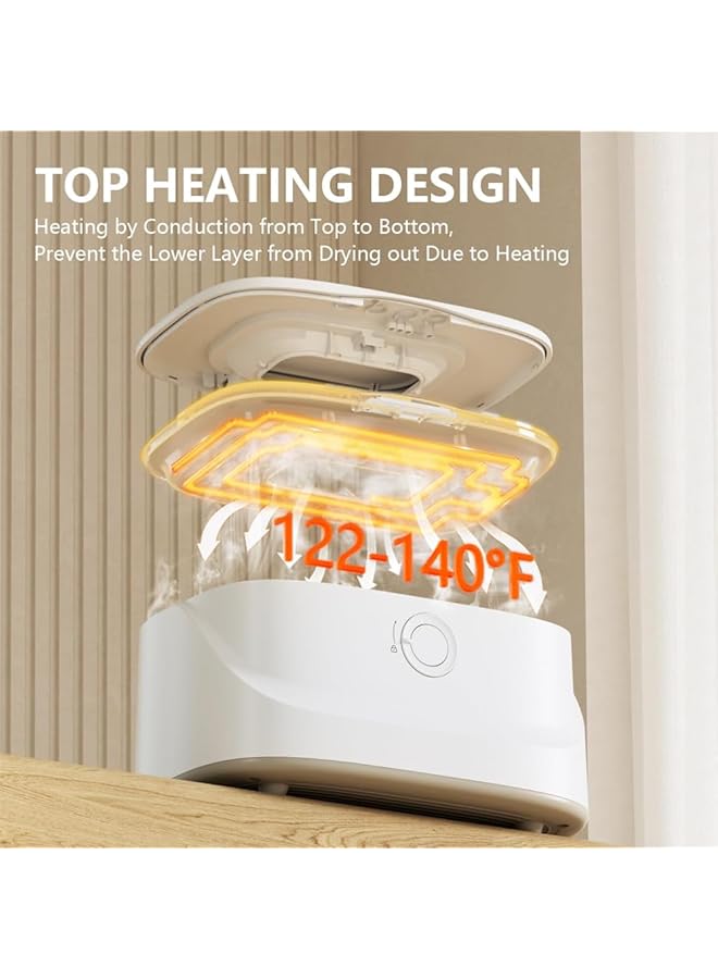 Azonee Baby Wipe Warmer And Wet Wipes Dispenser 3 Modes Temperature Control Large Capacity With Night Light Portable Diaper Wipes Warmer For Newborns Baby Shower Gifts - Image 5