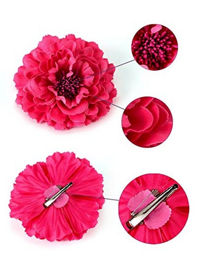 Geek-M Hair Flower Clips Brooch Boutique Hair Accessories Bohemia Hairpins for Women Girls (Rose)  - Image 3