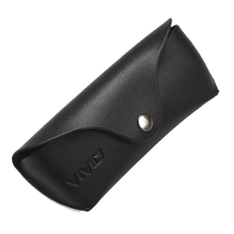 Vivid غطاء علبة نظارات VIVID Vision للبالغين خفيف الوزن للجنسين | حماية النظارات | علبة نظارات | صندوق نظارات | إغلاق - زر | جلد صناعي - Image 1
