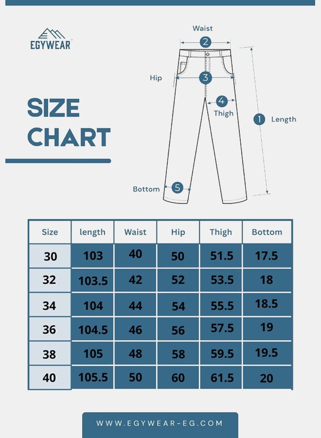 EGY WEAR Men'S Blue Slim Fit Jeans - Image 3