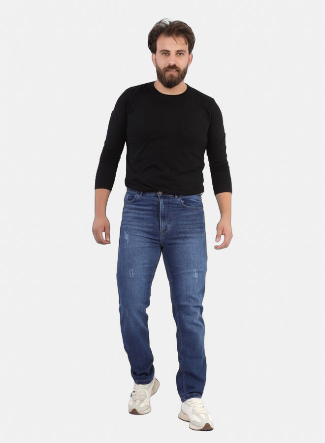 EGY WEAR Men'S Blue Slim Fit Jeans - Image 1