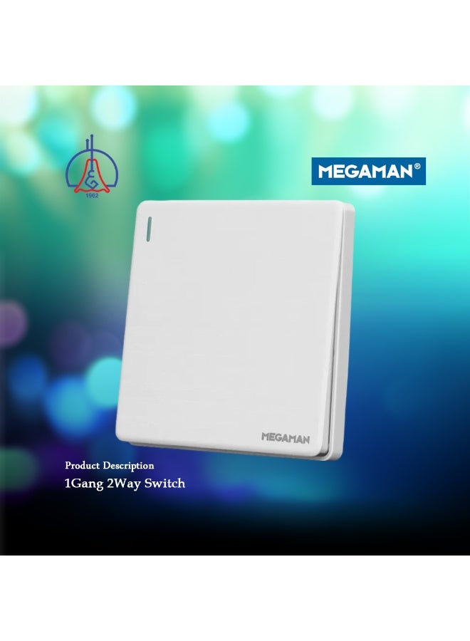 Megaman Switch 1Gang 2Way 10Amp - White - Image 2