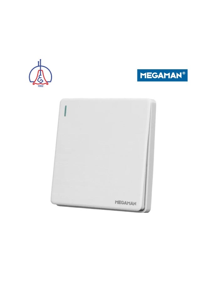 Megaman Switch 1Gang 2Way 10Amp - White - Image 1