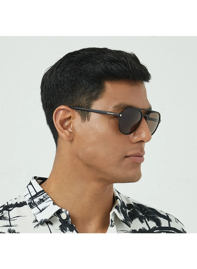 30 سندايز SHARPSHOOTER Men Brown Sunglasses - Frame Material: Acetate - Lens Color: Brown - Frame Color: Tortoise - Full Rim