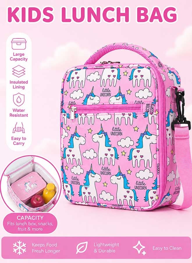 Super ZYouth Lunch Bags for Kids, Insulated Tote with Adjustable Shoulder Strap, Leakproof Thermal Lunch Box Bag for School, Picnic, Kindergarten, Travel - Image 1
