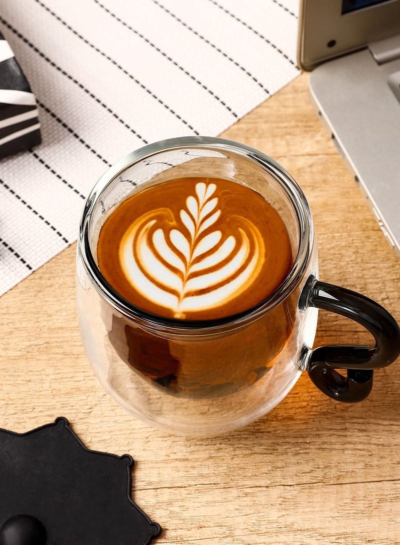 SYOSI كوب شاي زجاجي مزدوج الجدران، كوب قهوة جميل لزوجة المرأة وأمها وصديقتها المعلمة - Image 3