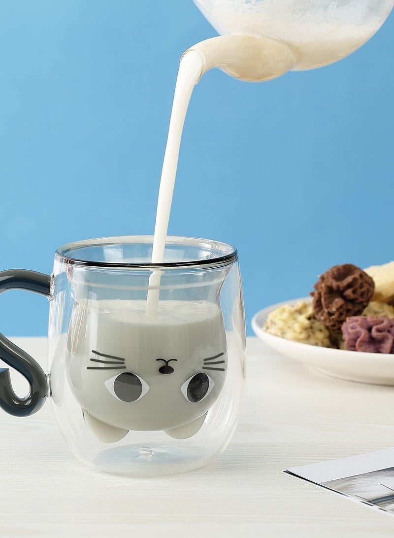 SYOSI كوب شاي زجاجي مزدوج الجدران، كوب قهوة جميل لزوجة المرأة وأمها وصديقتها المعلمة - Image 1