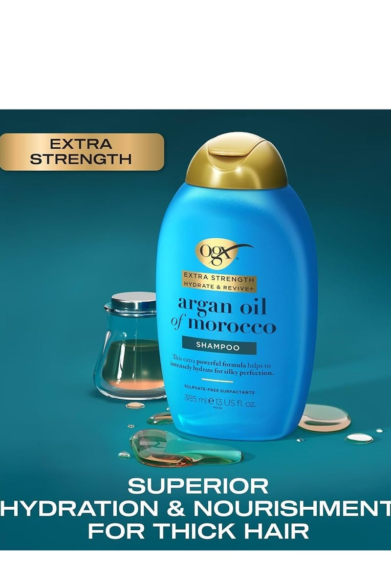 أو جي إكس شامبو ترطيب وإصلاح فائق القوة بزيت الأرغان المغربي 385 مل