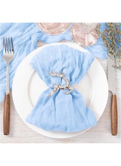 Blue Cheesecloth Napkins  Spring Napkins Set of 24 Boho Washable Dinner Table Napkins for Wedding Party Baby Shower Birthday Party Decor - pzsku/Z82ADCB8A7A0C20E59D22Z/45/_/1740626207/02b91d24-2f1e-4500-98a7-4ec3aa706228