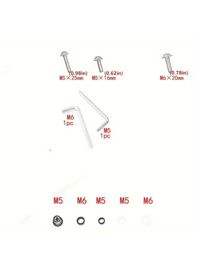 158PCS Red Universal Aluminum Windscreen Screws Fasteners Motorcycle Fairing M5 M6 Bolts Nut - Image 3